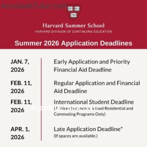 harvard university admissions deadlines